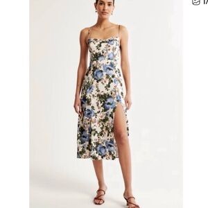 Abercrombie & Fitch Floral Skirt - Blue and Cream